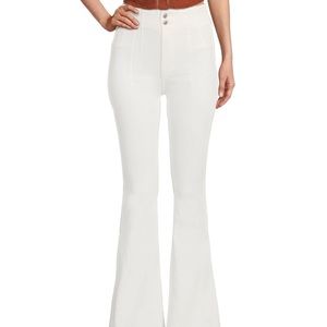 New Free People Jayde Flare High Rise Pure White Size 27